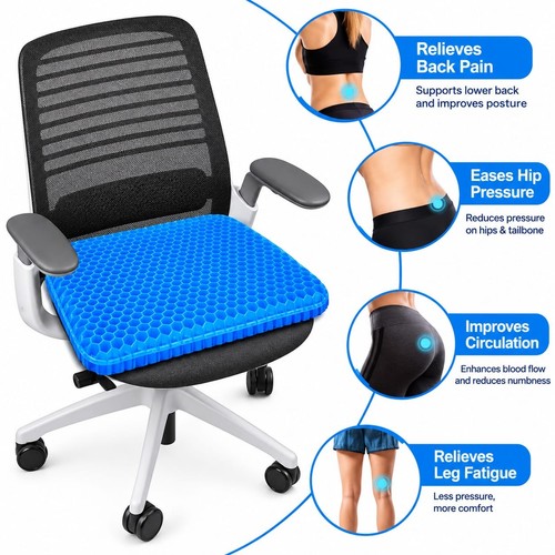 Gel seat cushion double thick