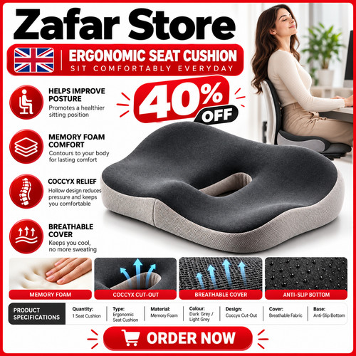 Ergonomic memory foam seat - ergonomic,