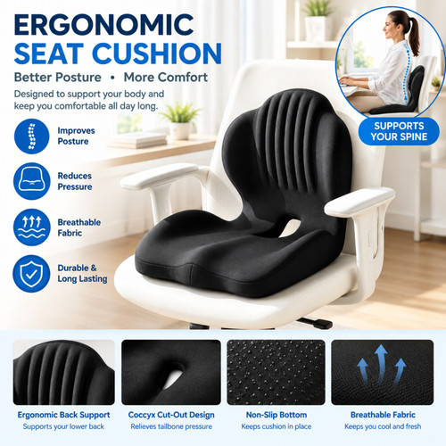 Ergonomic memory foam coccyx - memory,