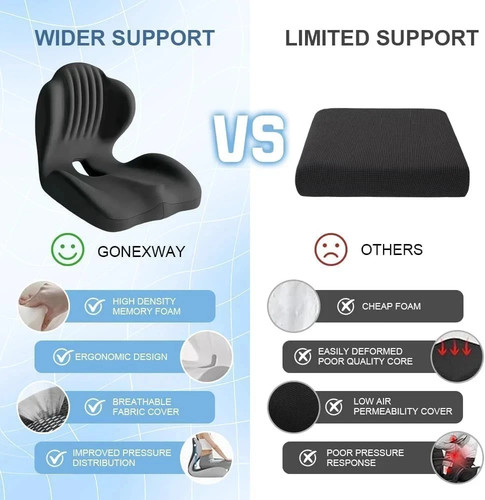 Ergonomic memory foam seat - memory,