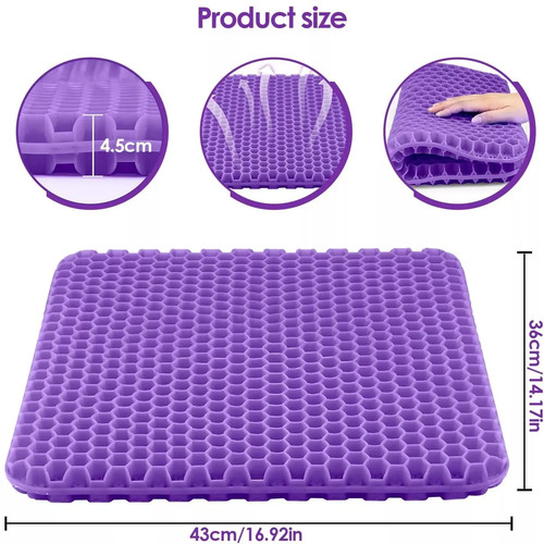 Double thick gel seat cushion - double,