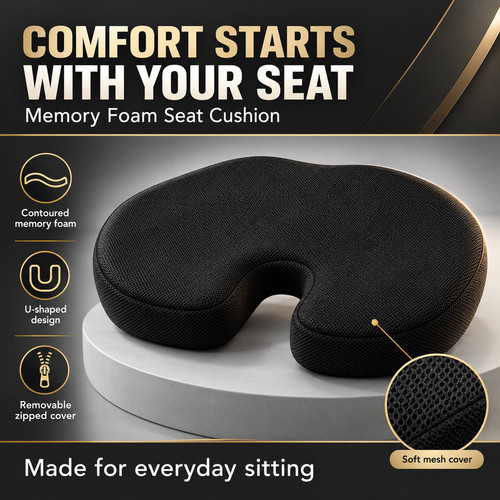 Memory foam coccyx - memory, seat