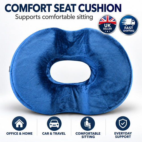 Blue comfort seat cushion - seat,