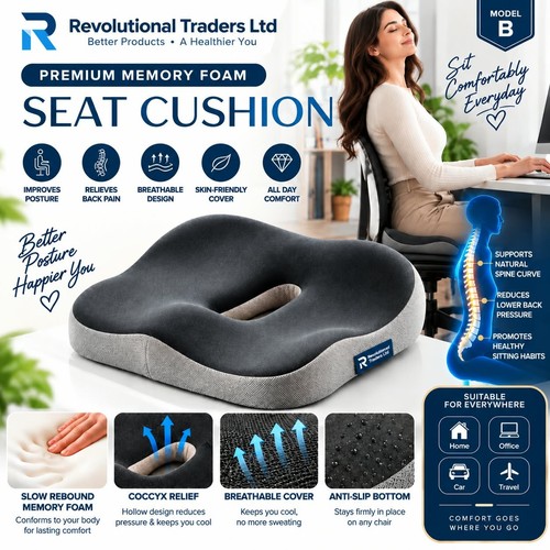 Ergonomic memory foam seat - foam,